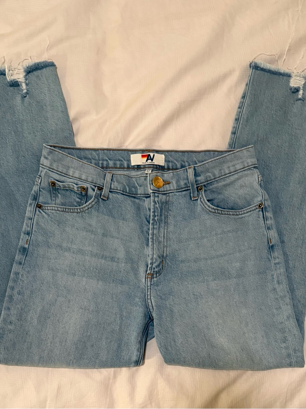 Aviator Nation Light Blue Straight Leg Jeans - Picture 6 of 7